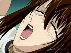 Hentai esclava sexual en coño cuerdas dedos hardcore en Gro. Roped coño de hentai sexo esclavo dedos hardcore en gangbang